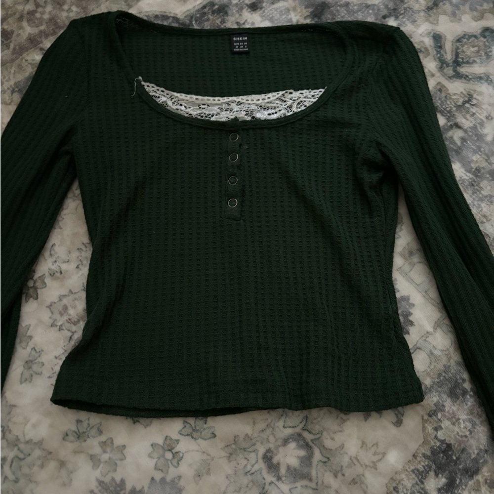Green coquette long sleeve